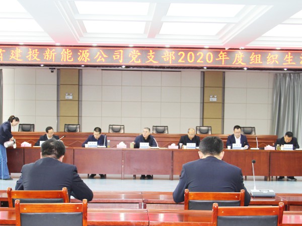 甘肃建投新能源公司党支部 召开2020年度组织生活会
