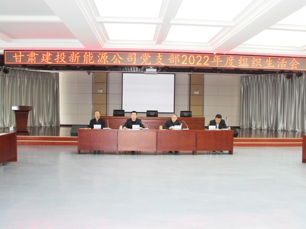 【“三抓三促”行动进行时】  甘肃建投新能源公司  召开2022年度组织生活会