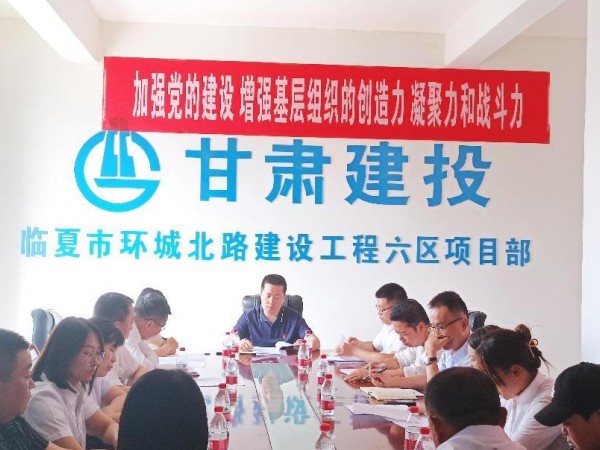 【主题教育】  甘肃建投新能源公司总经理赵琰森赴路桥公司临夏项目组织开展主题教育专题党课暨项目调研专题会议