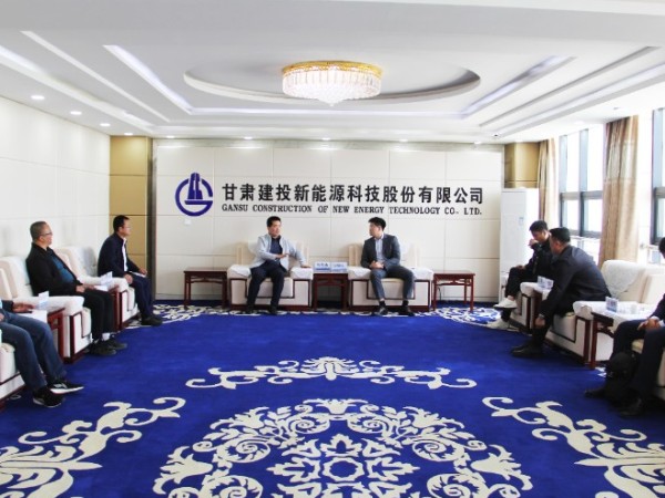大连融科储能技术发展有限公司、 山西双凯新能源公司领导一行赴 甘肃建投新能源公司进行业务洽谈