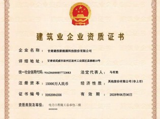 建筑业企业资质证书（电力工程施工总承包二级）