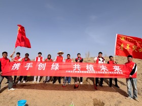 甘肃建投新能源公司团支部开展 “美丽甘肃˙青春行动”义务植树活动