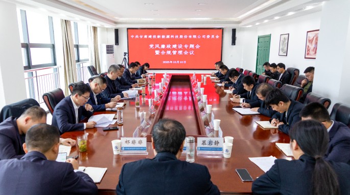 甘肃建投新能源公司召开党风廉政建设专题会暨合规管理会议