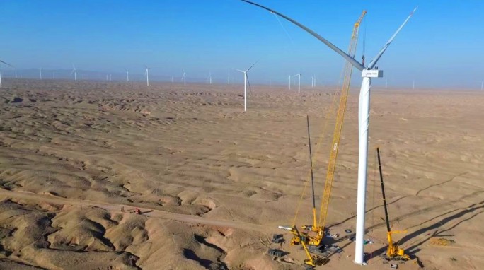 甘肃建投新能源公司两大新疆风电项目同步完工交货